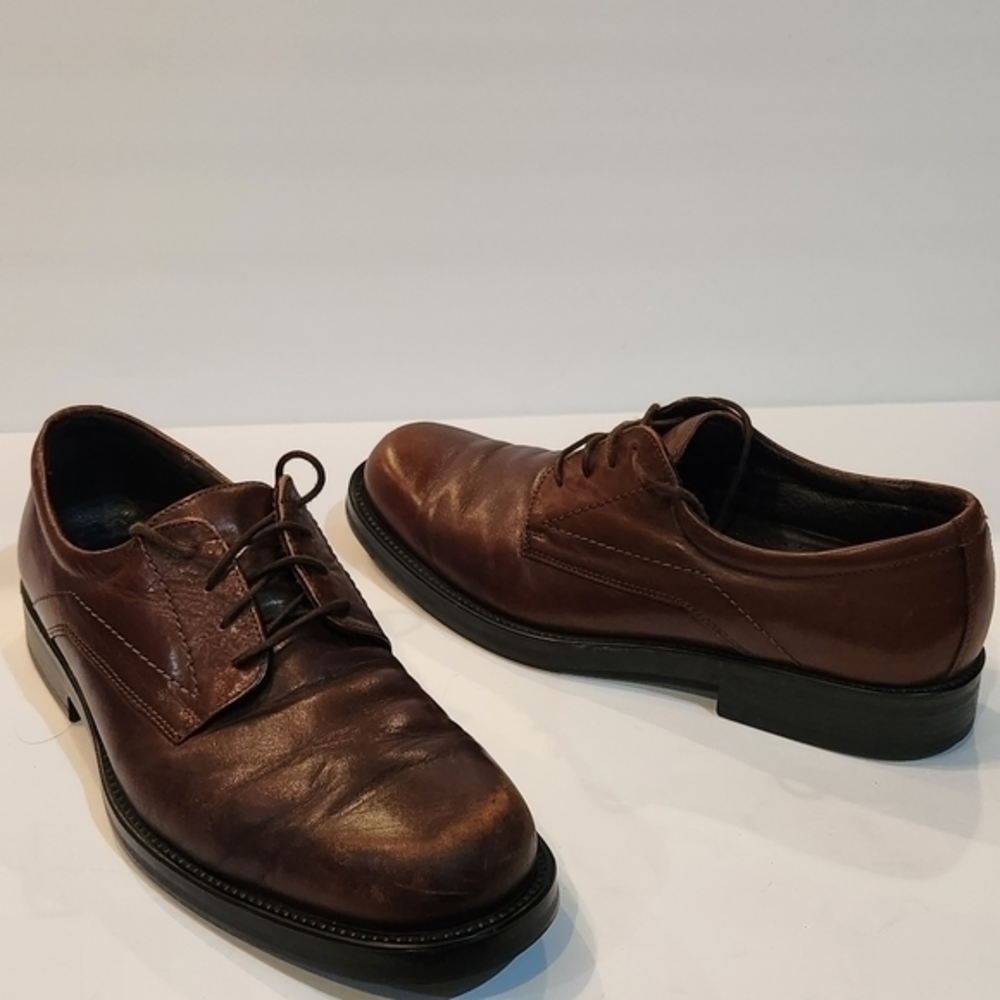 Bostonian Mens Signia Soft Brown Leather Dress Formal Lace Up‎ Shoes Size 10.5